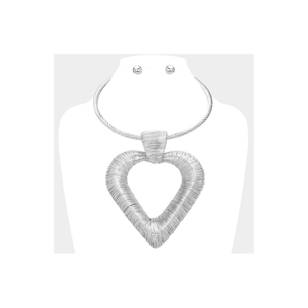 Silver Heart Pendant Necklace